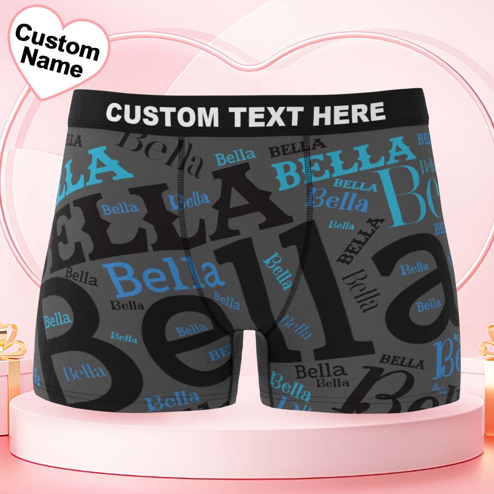 Custom Name Men's Underwear Fashion Style Personalized Men's Boxer Briefs
