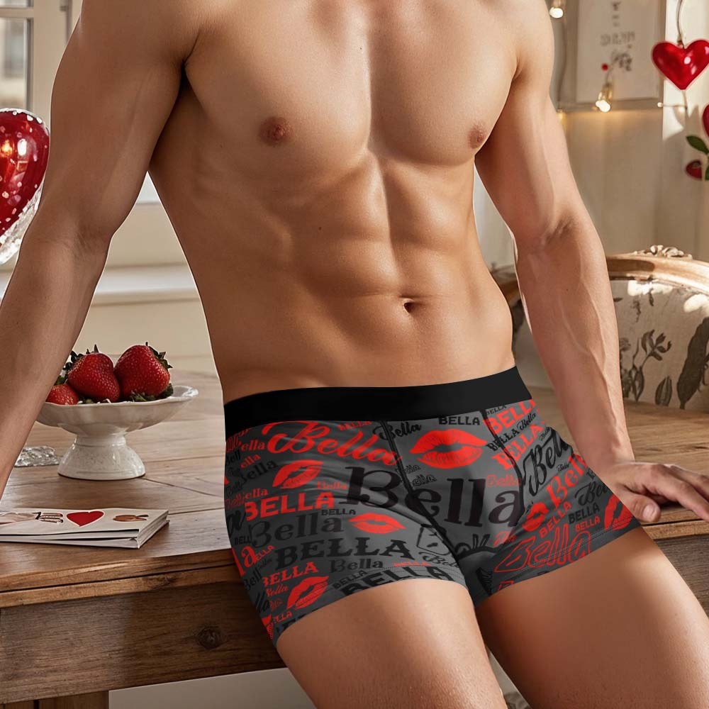 Custom Men's Underwear Personalized Name Men's Boxer Briefs