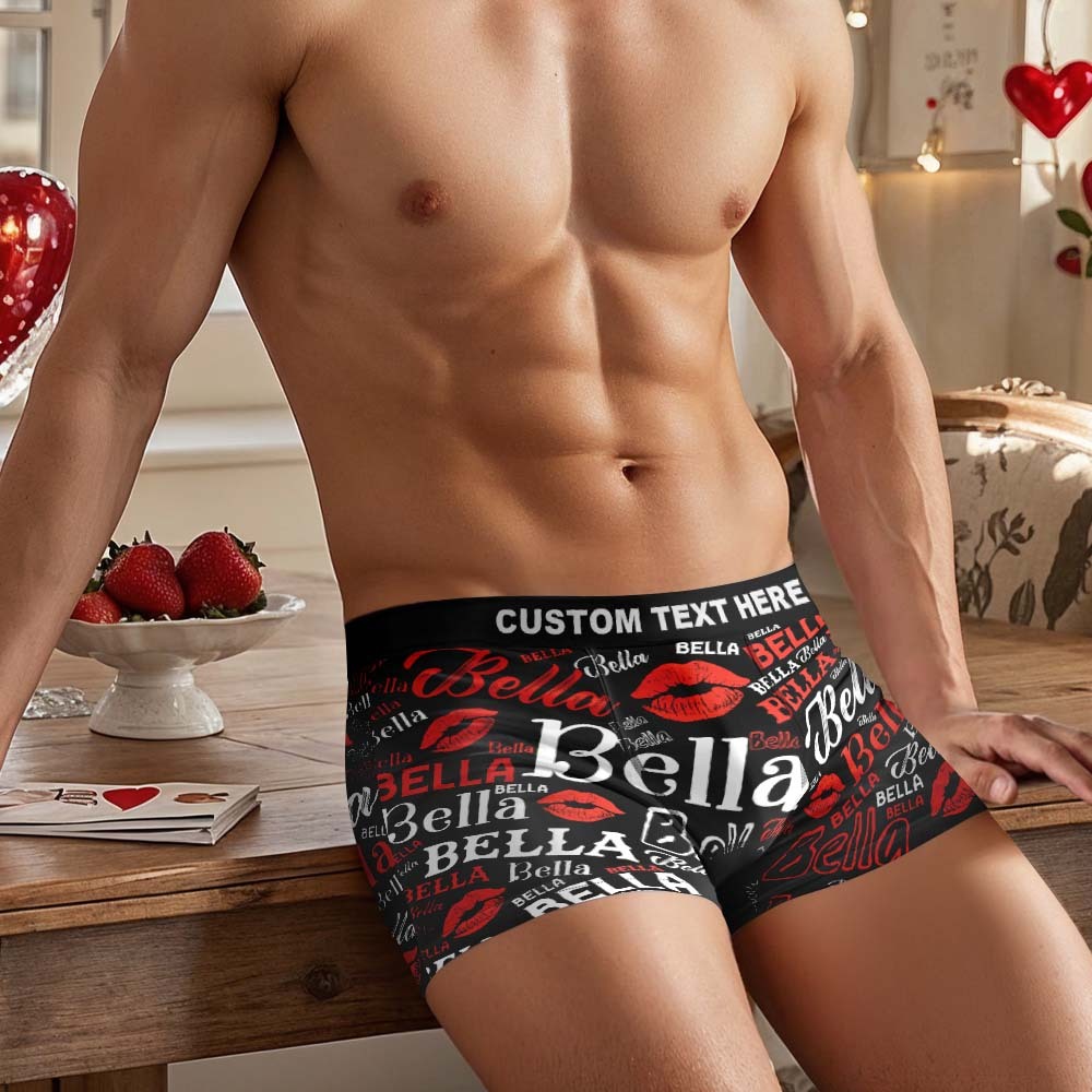 Custom Men's Underwear Personalized Name Men's Boxer Briefs