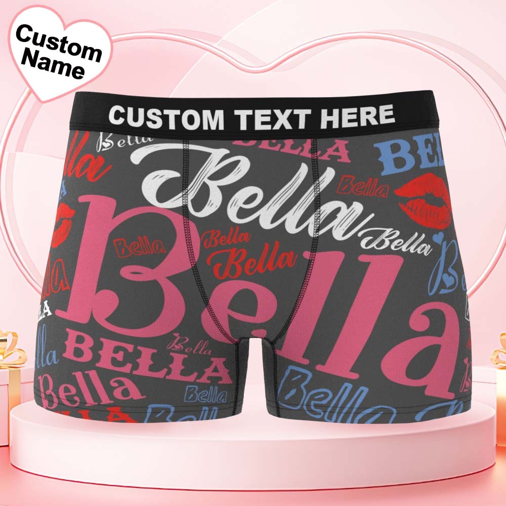 Personalized Men's Underwear Custom Name Men's Boxer Briefs