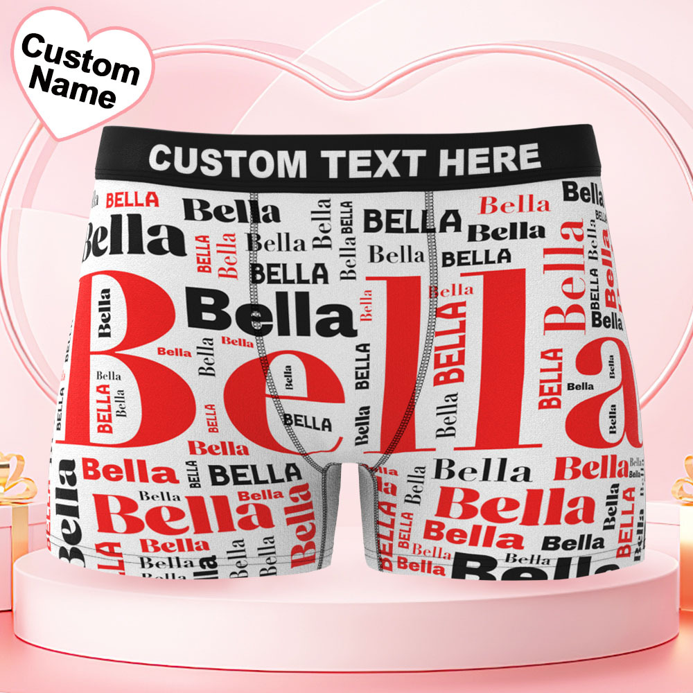 Men's Underwear Custom Name Men's Boxer Briefs Personalized Boxers