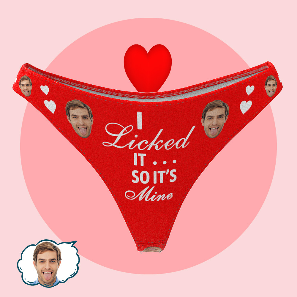Personalize Face Thong - I Licked so it's Mine