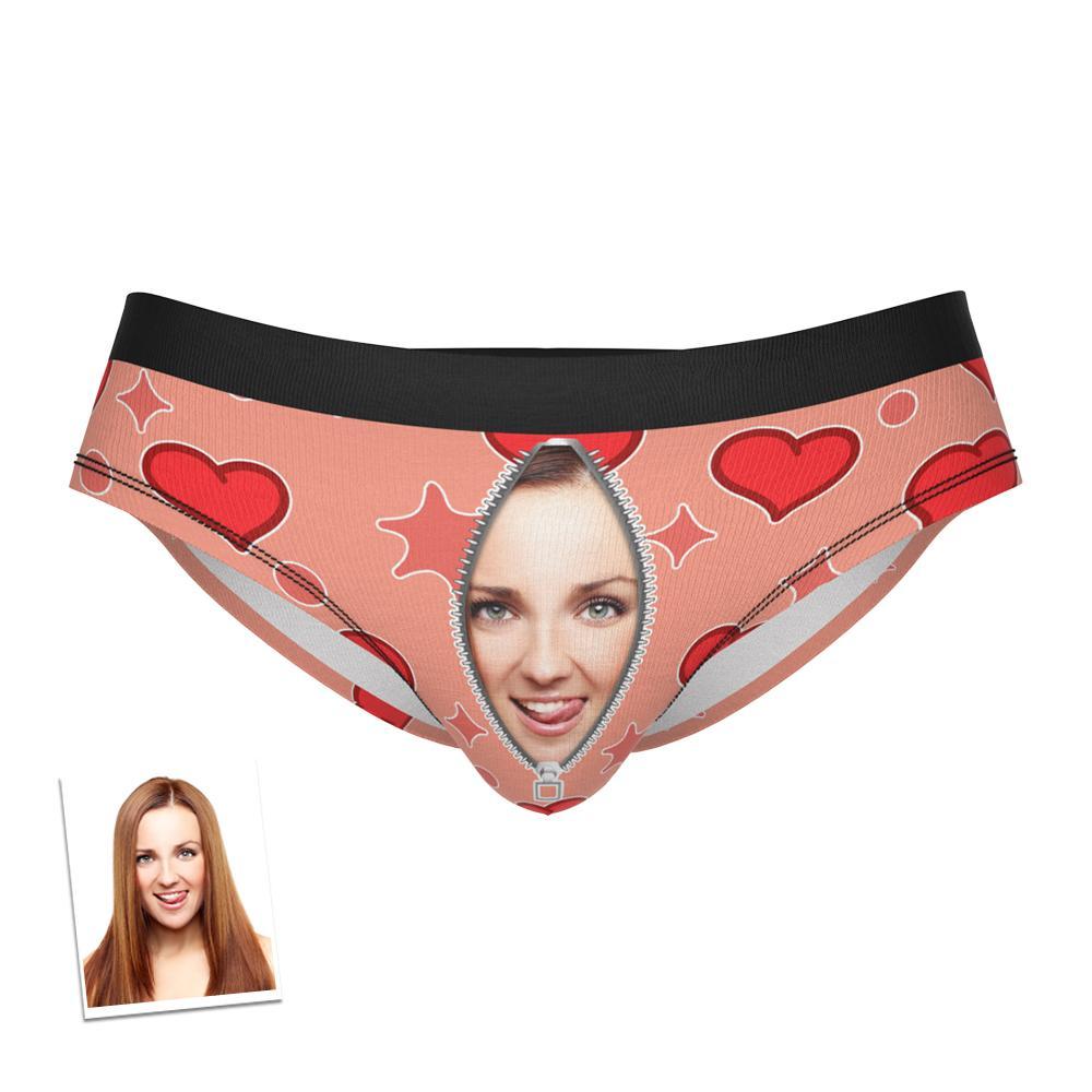 Men's Custom Briefs Funny Girlfriend Face Underwear Personalized Photo Briefs Christmas Gift For Men - MyFaceBoxer