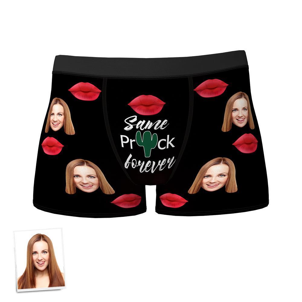Custom Face Boxer Same Prick Forever Underwear Gift for Husband - MyFaceBoxer