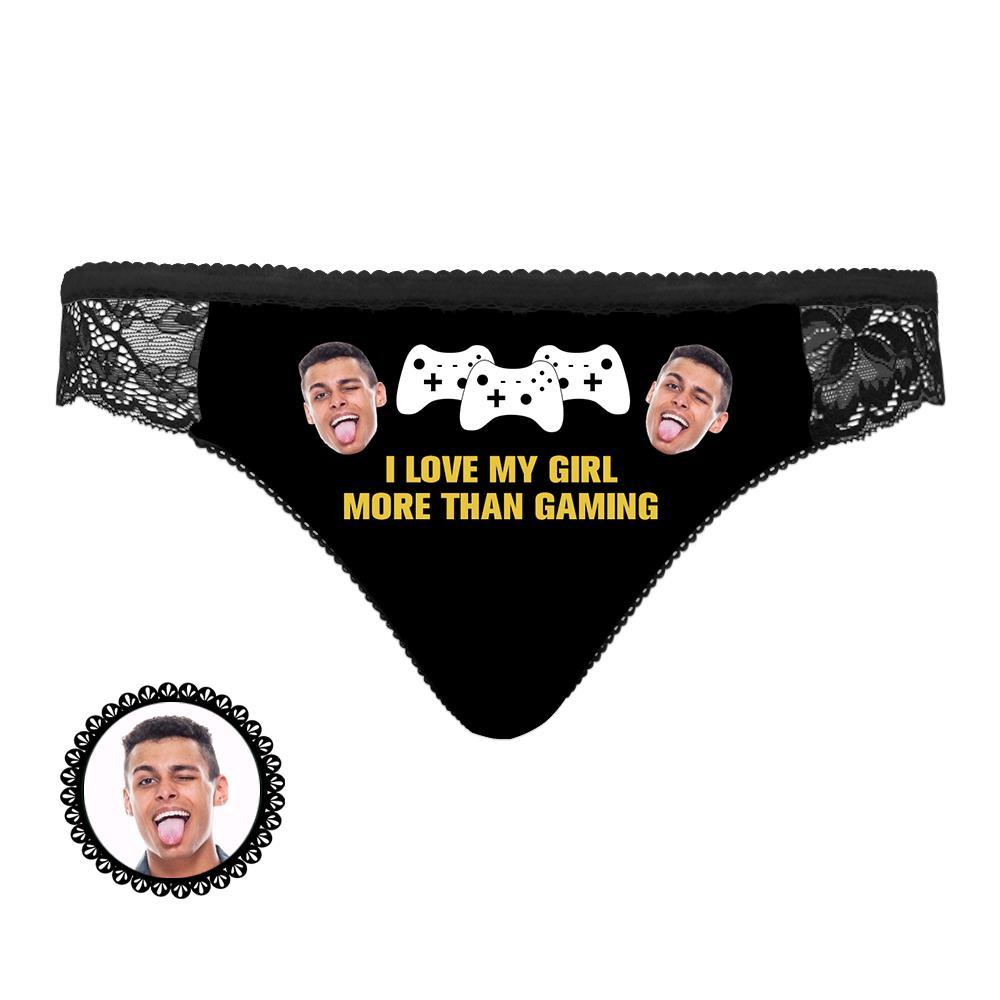Custom Photo Face Underwear Gaming Knickers Gift for Girlfriend - MyFaceBoxer