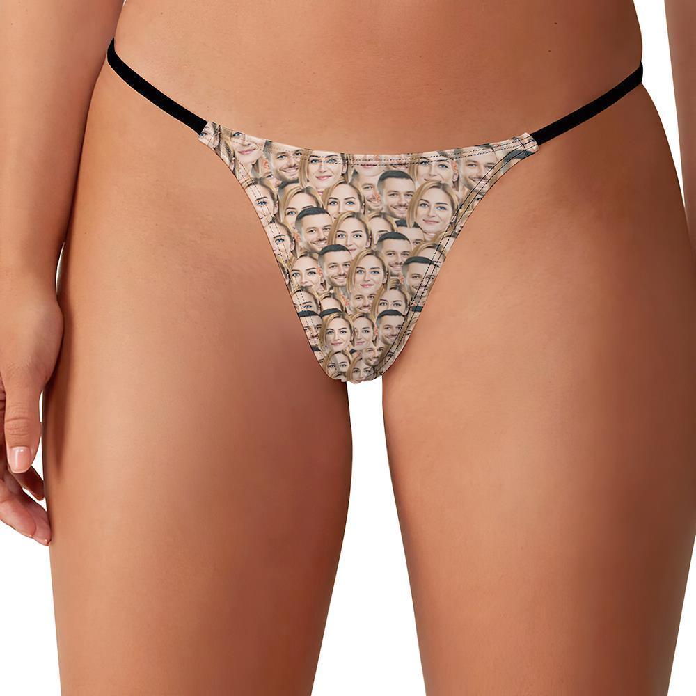 Custom Face Mash Thong Women Customized Sexy Printed Photo Thong - MyFaceBoxer