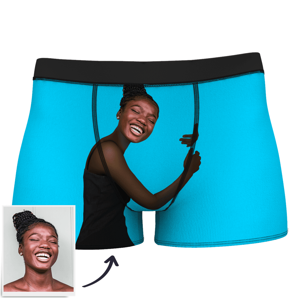 Men's Custom Face On Body Boxer Shorts 3D Online Preview - Dark Skin - MyFaceBoxer