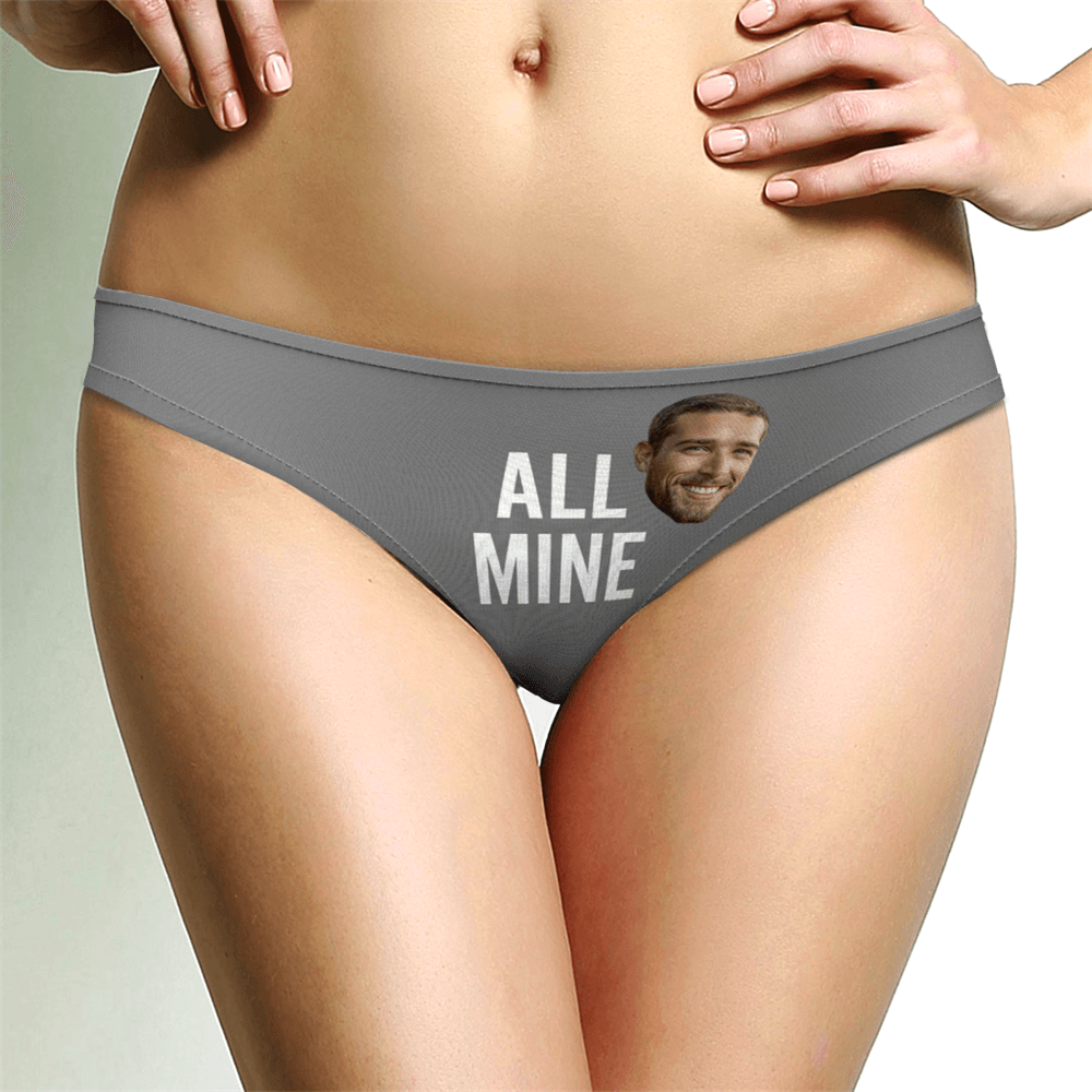 Women's Custom Face Thong Panty - All Mine - MyFaceBoxer