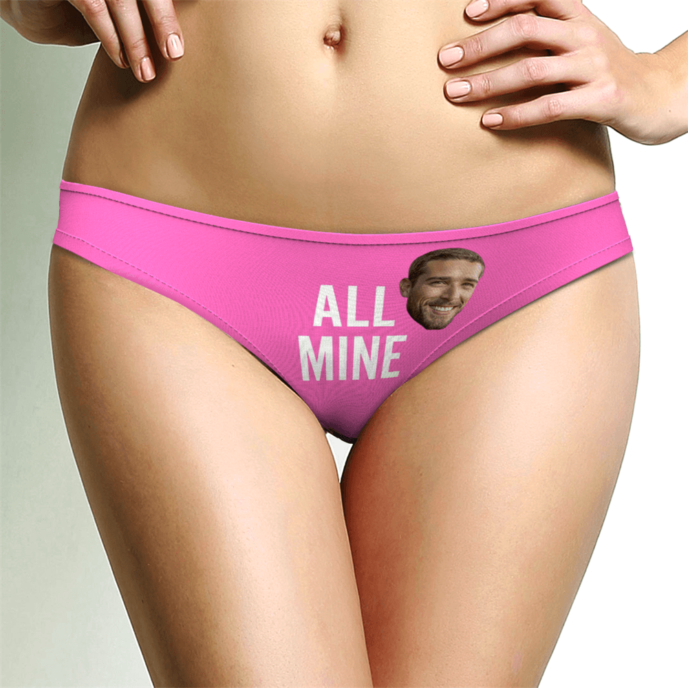 Women's Custom Face Thong Panty - All Mine - MyFaceBoxer