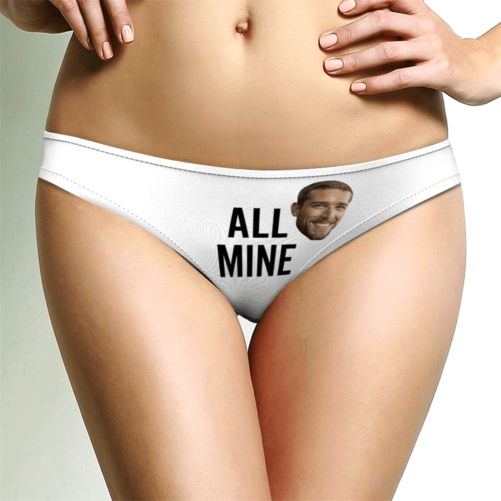 Women's Custom Face Thong Panty - All Mine - MyFaceBoxer