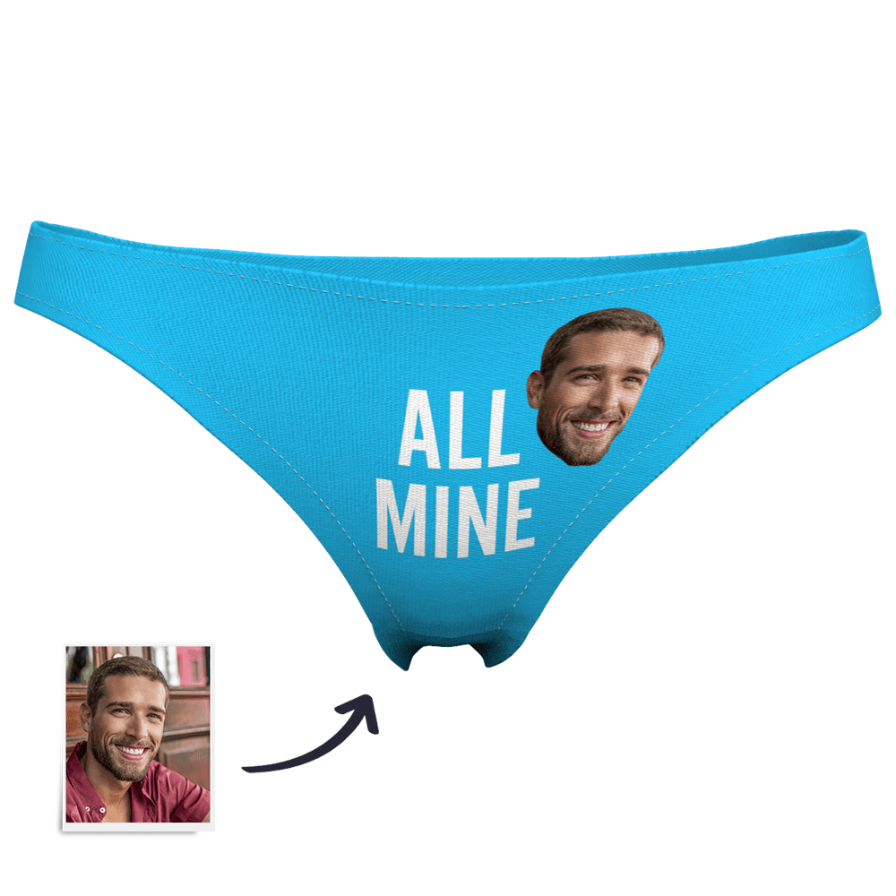 Women's Custom Face Thong Panty - All Mine - MyFaceBoxer