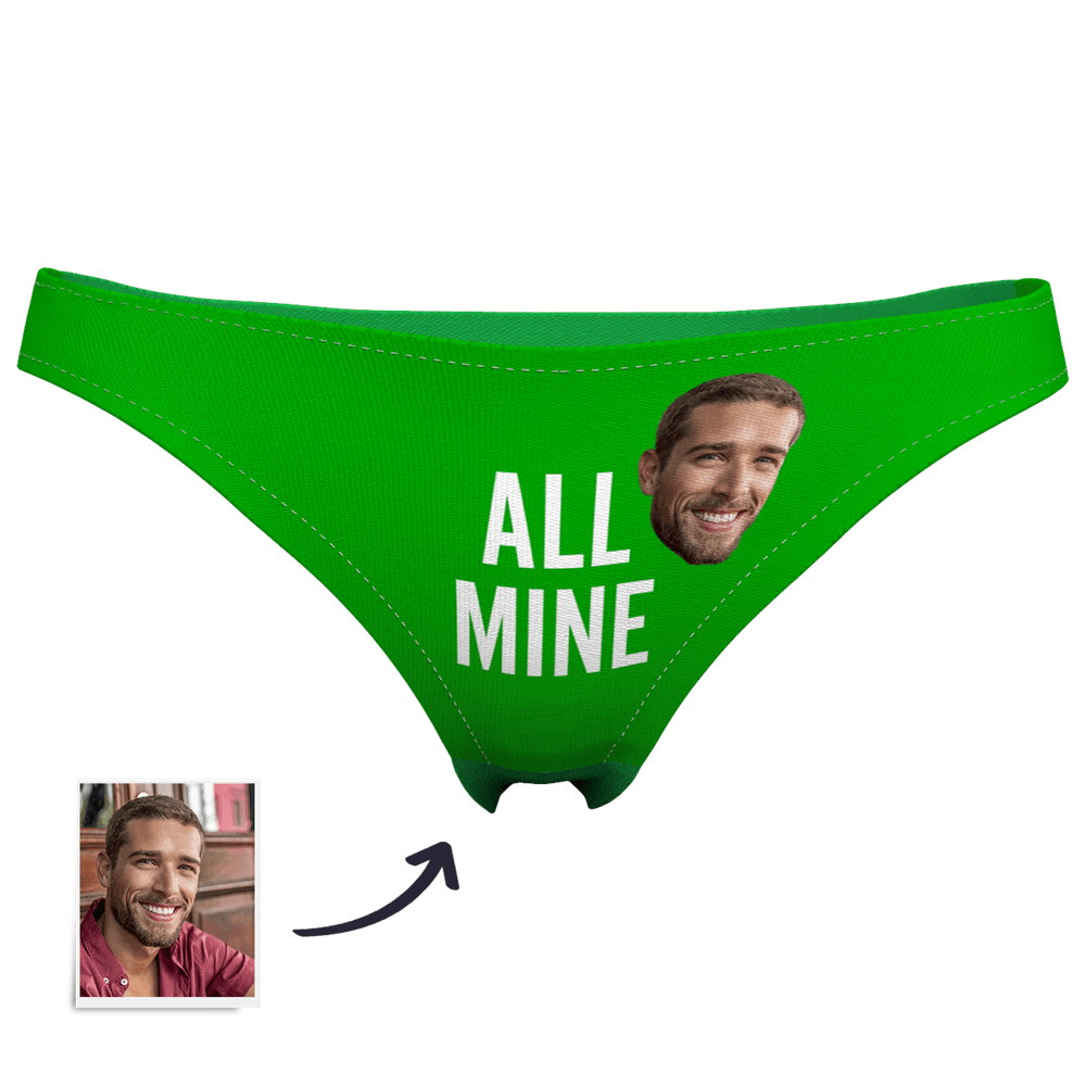 Women's Custom Face Thong Panty - All Mine - MyFaceBoxer