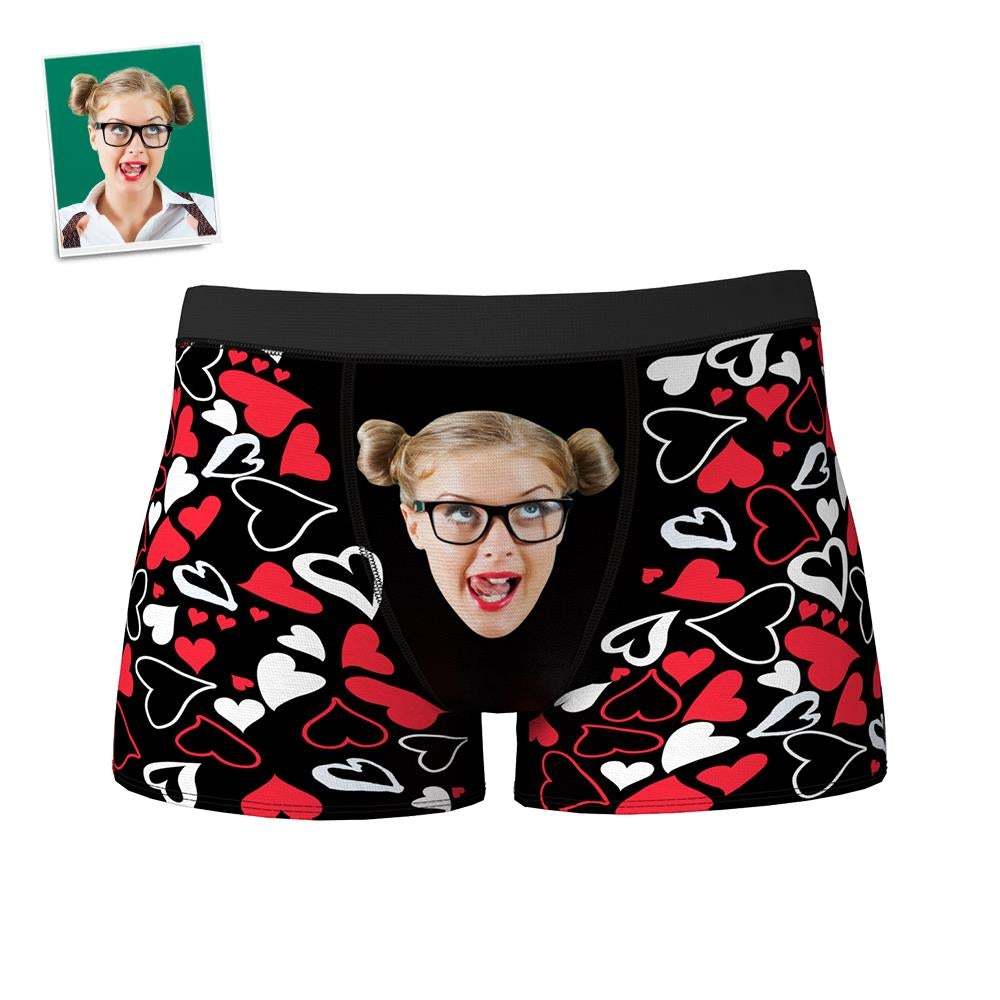 Custom Face Boxer Shorts Personalized Photo Boxer Shorts Romantic Valentine's Day Gifts - love - MyFaceBoxer