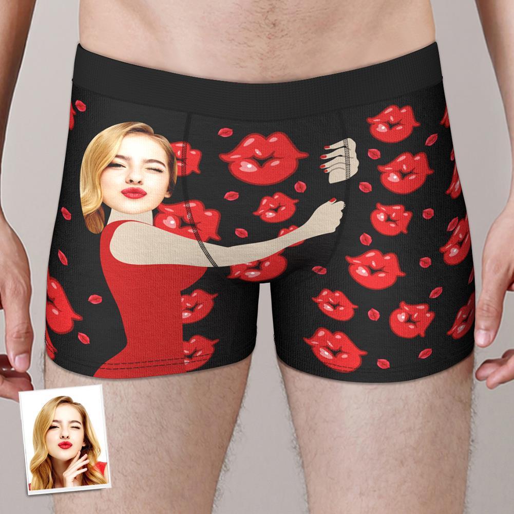 Custom Boxers with Face Briefs for Men Valentine's Day Present-HUG GIRL - MyFaceBoxer