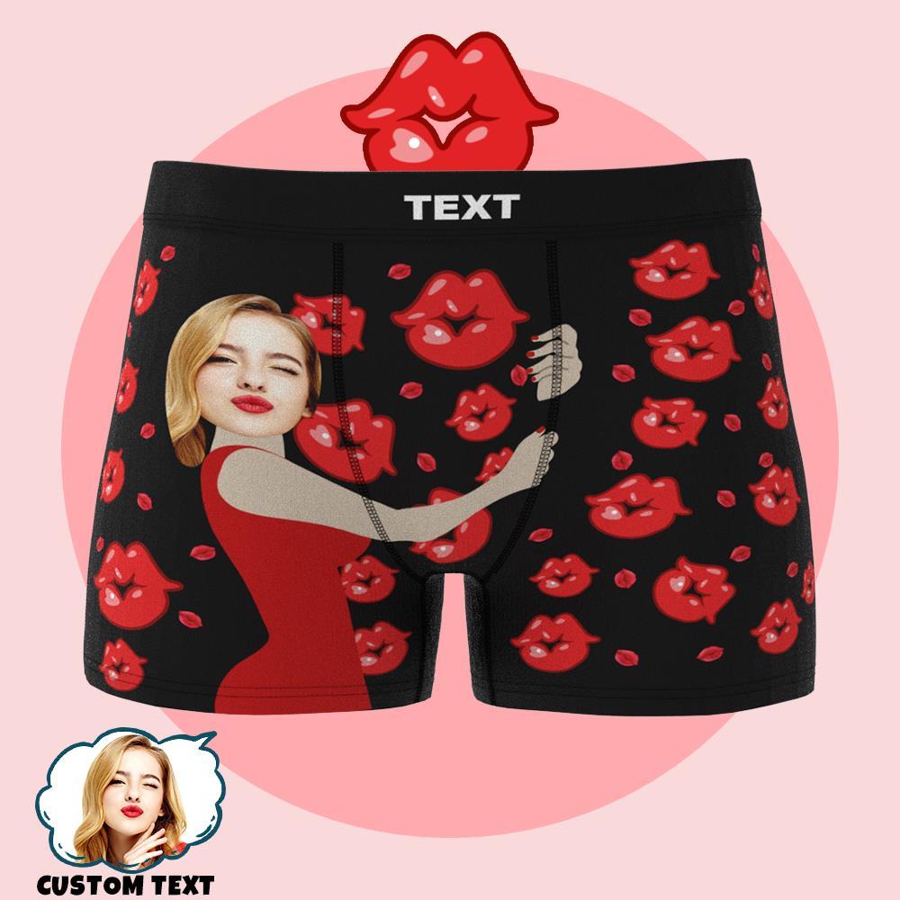 Custom Boxers with Face Briefs for Men Valentine's Day Present-HUG GIRL - MyFaceBoxer