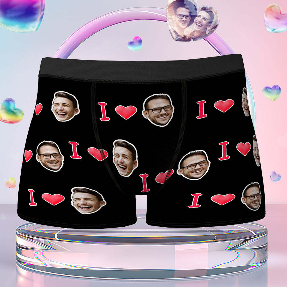 Custom I Love Your Face Boxer Briefs Personalized LGBT Gifts - MyFaceBoxer