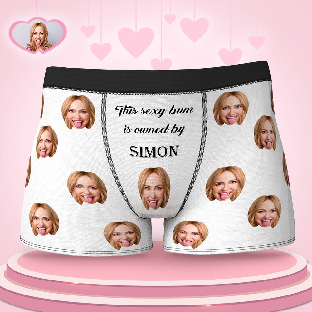 Custom Face and Name Boxers Briefs Valentine's Day Gifts For Him - MyFaceBoxer