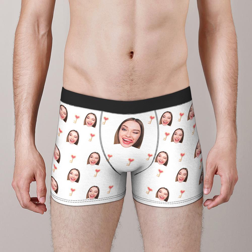 Custom Face Boxers Love Key Valentine's Day Gifts For Him - MyFaceBoxer