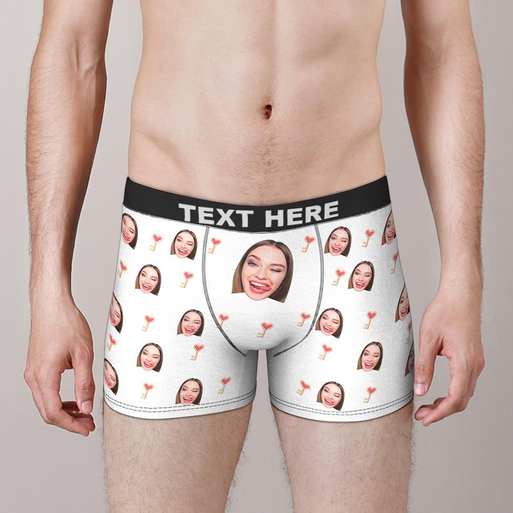 Custom Face Boxers Love Key Valentine's Day Gifts For Him - MyFaceBoxer