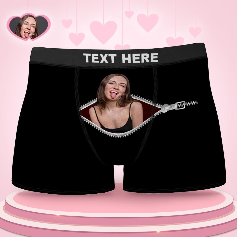 Custom Photo Boxer Briefs Valentine's Day Gift for Him - MyFaceBoxer