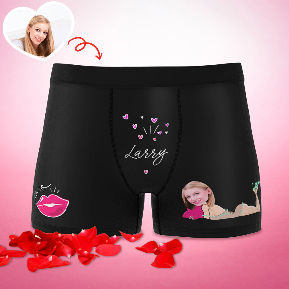 Customized XXOO Boxer Custom Boxer Briefs Custom Boxer Custom Face Boxer Personalized MiniMe Boxer - MyFaceBoxer