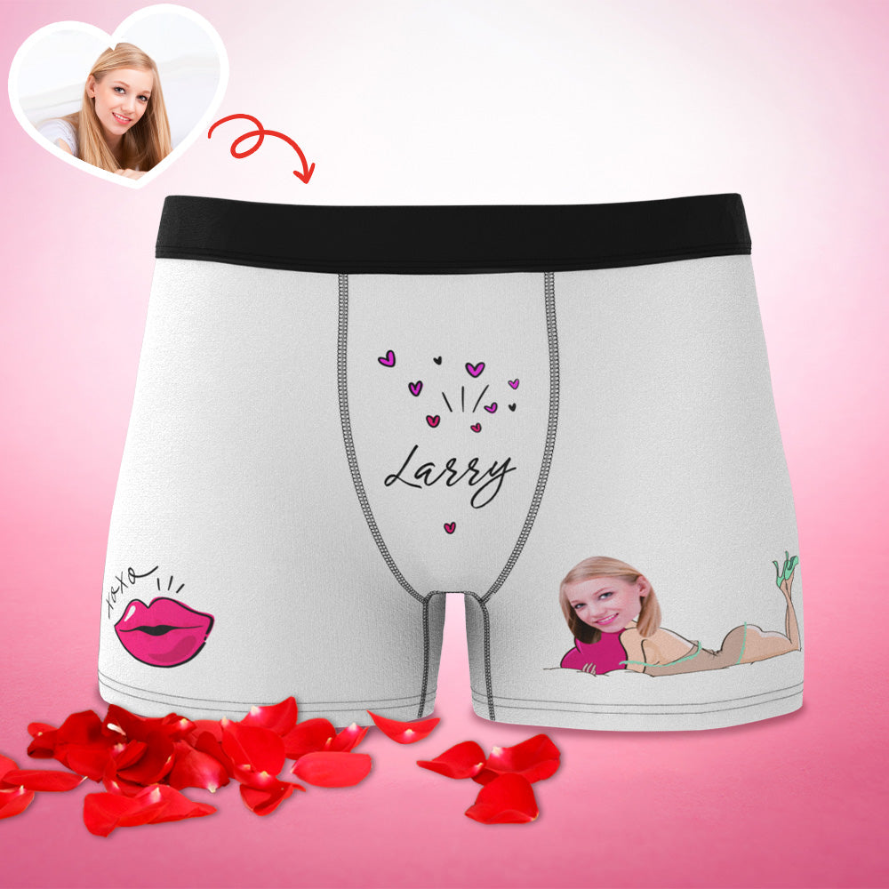 Customized XXOO Boxer Custom Boxer Briefs Custom Boxer Custom Face Boxer Personalized MiniMe Boxer - MyFaceBoxer