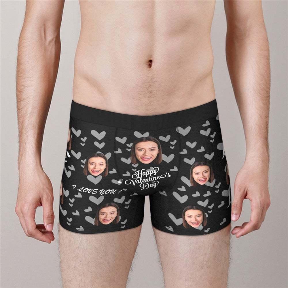 Custom Face Boxers Happy Valentine's Day Gifts For Him Wedding Gift - MyFaceBoxer