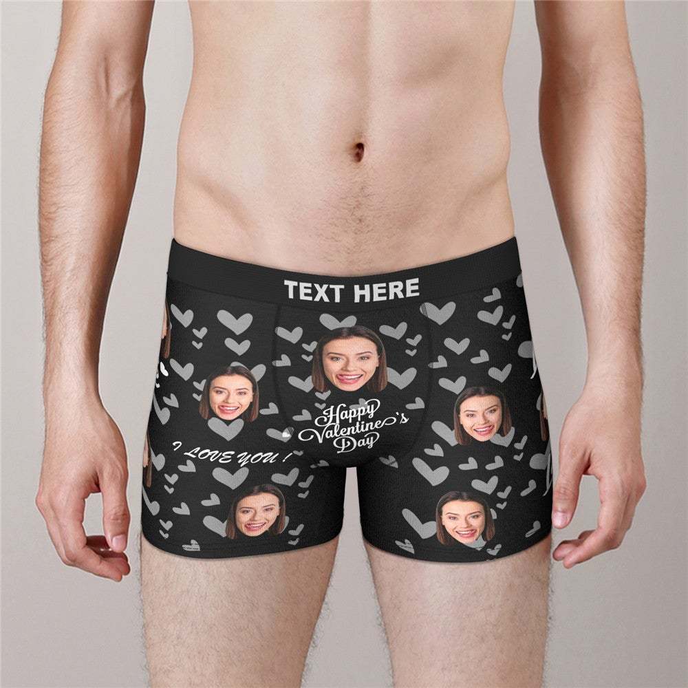 Custom Face Boxers Happy Valentine's Day Gifts For Him Wedding Gift - MyFaceBoxer