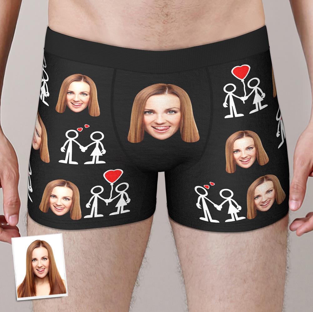 Custom Face Boxer Brief Love Together Valentine's Day Gifts For Him - MyFaceBoxer