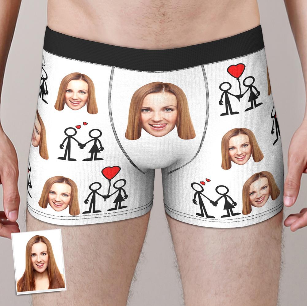 Custom Face Boxer Brief Love Together Valentine's Day Gifts For Him - MyFaceBoxer
