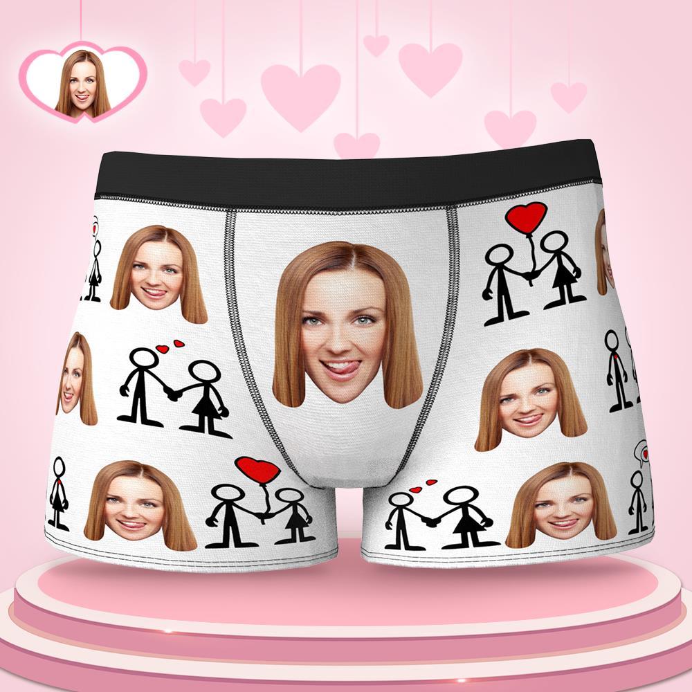 Custom Face Boxer Brief Love Together Valentine's Day Gifts For Him - MyFaceBoxer