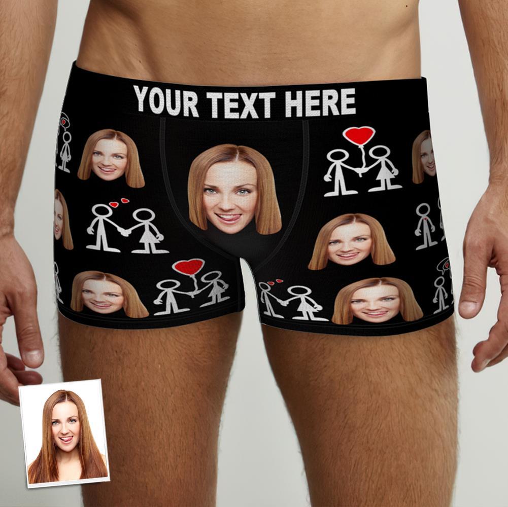 Custom Face Boxer Brief Love Together Valentine's Day Gifts For Him - MyFaceBoxer