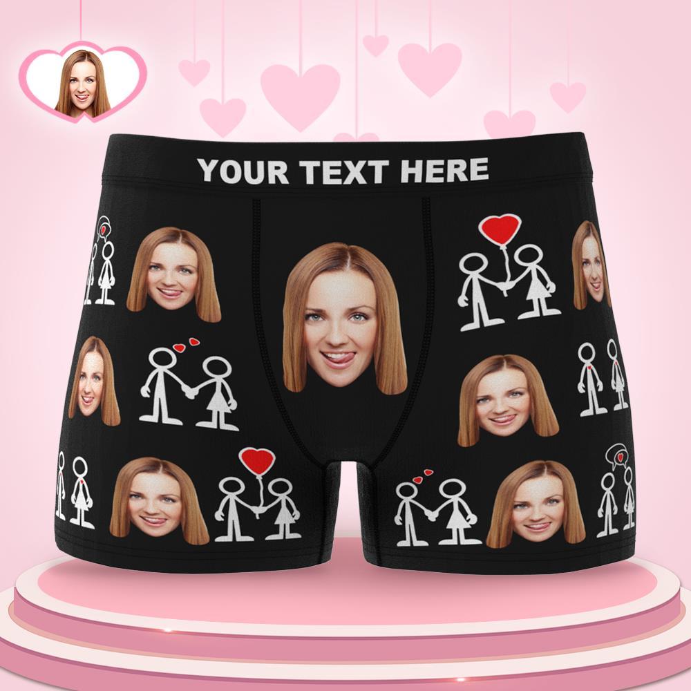 Custom Face Boxer Brief Love Together Valentine's Day Gifts For Him - MyFaceBoxer