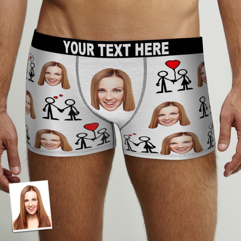 Custom Face Boxer Brief Love Together Valentine's Day Gifts For Him - MyFaceBoxer