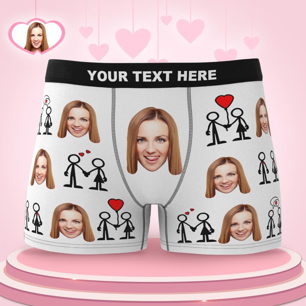 Custom Face Boxer Brief Love Together Valentine's Day Gifts For Him - MyFaceBoxer