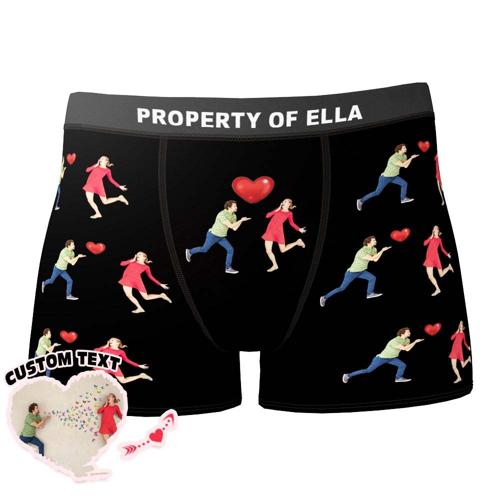 Custom Photo Boxer Couple Love Kiss Underwear Valentine's Day Gift - Men - MyFaceBoxer