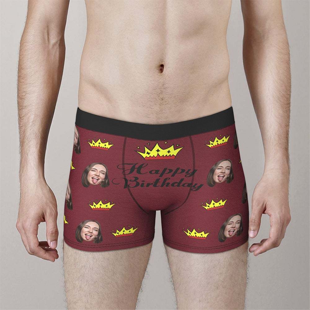 Custom Boxers with Face Briefs for Men Birthday Gift - Red Queen - MyFaceBoxer