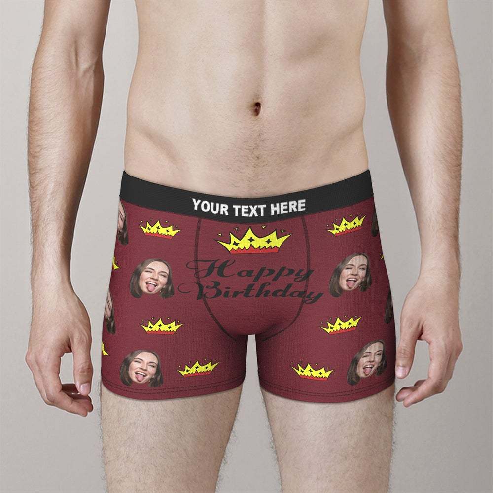 Custom Boxers with Face Briefs for Men Birthday Gift - Red Queen - MyFaceBoxer