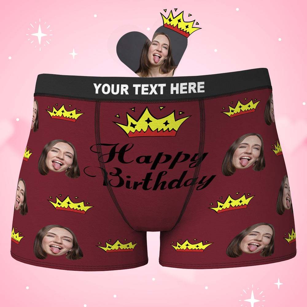 Custom Boxers with Face Briefs for Men Birthday Gift - Red Queen - MyFaceBoxer
