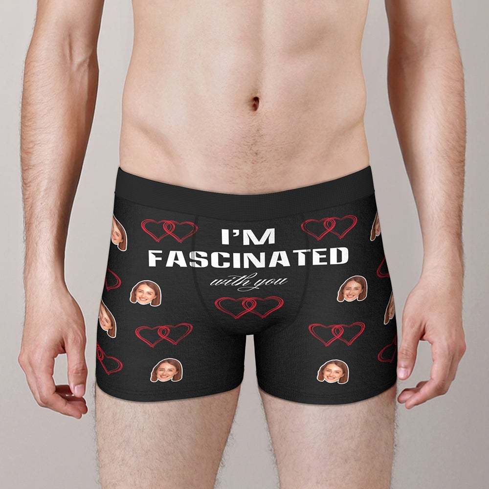 Custom Face Boxers Brief I'm Fascinated with You Valentine's Day Gifts - MyFaceBoxer