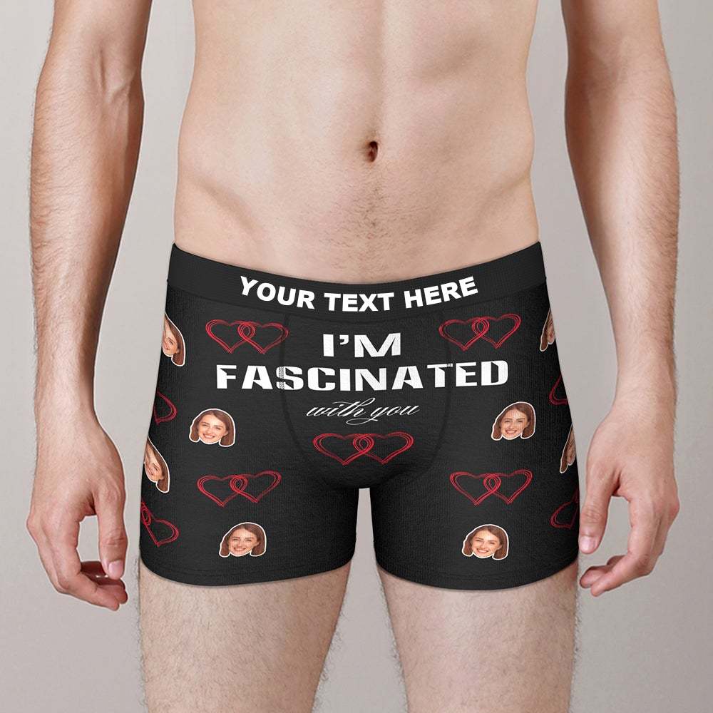 Custom Face Boxers Brief I'm Fascinated with You Valentine's Day Gifts - MyFaceBoxer