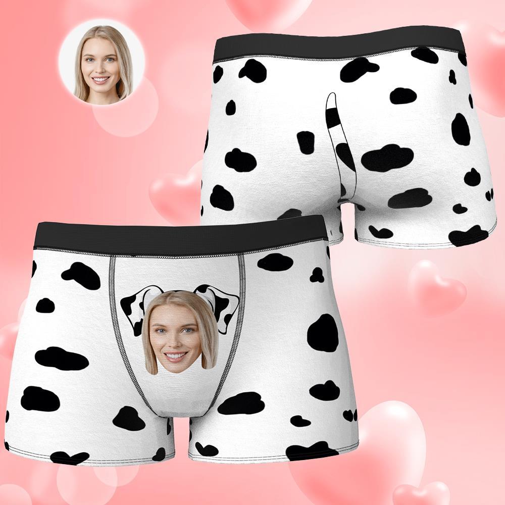 Custom Funny Dog Face Boxer Brief Naughty Gift For Him - MyFaceBoxer