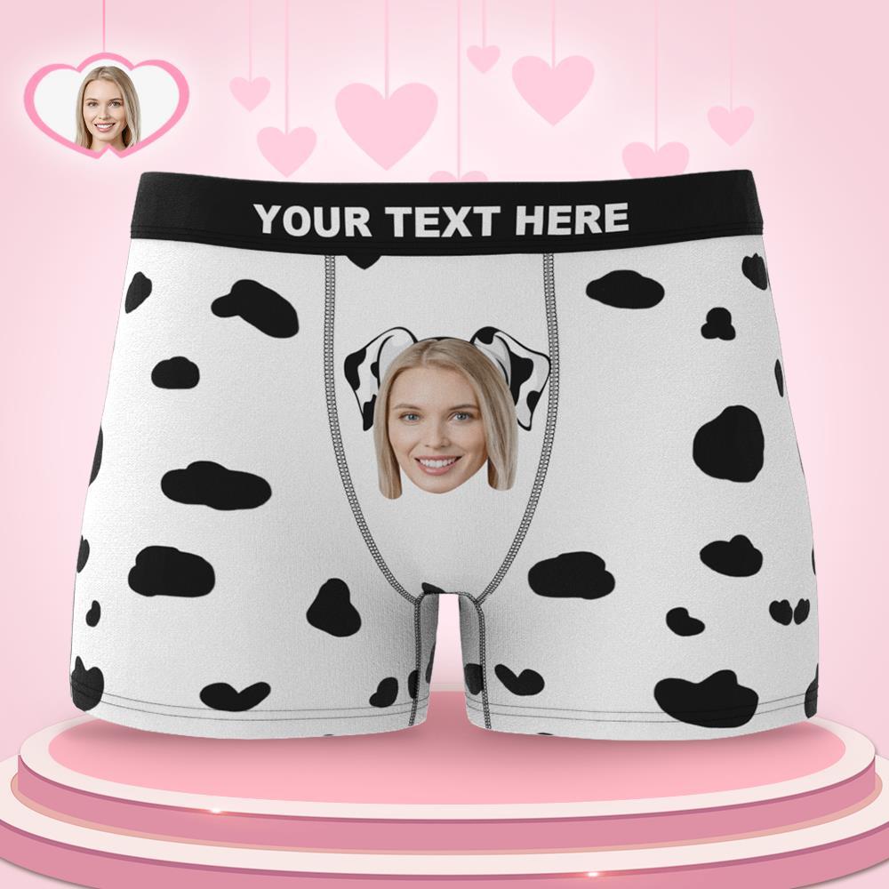 Custom Funny Dog Face Boxer Brief Naughty Gift For Him - MyFaceBoxer