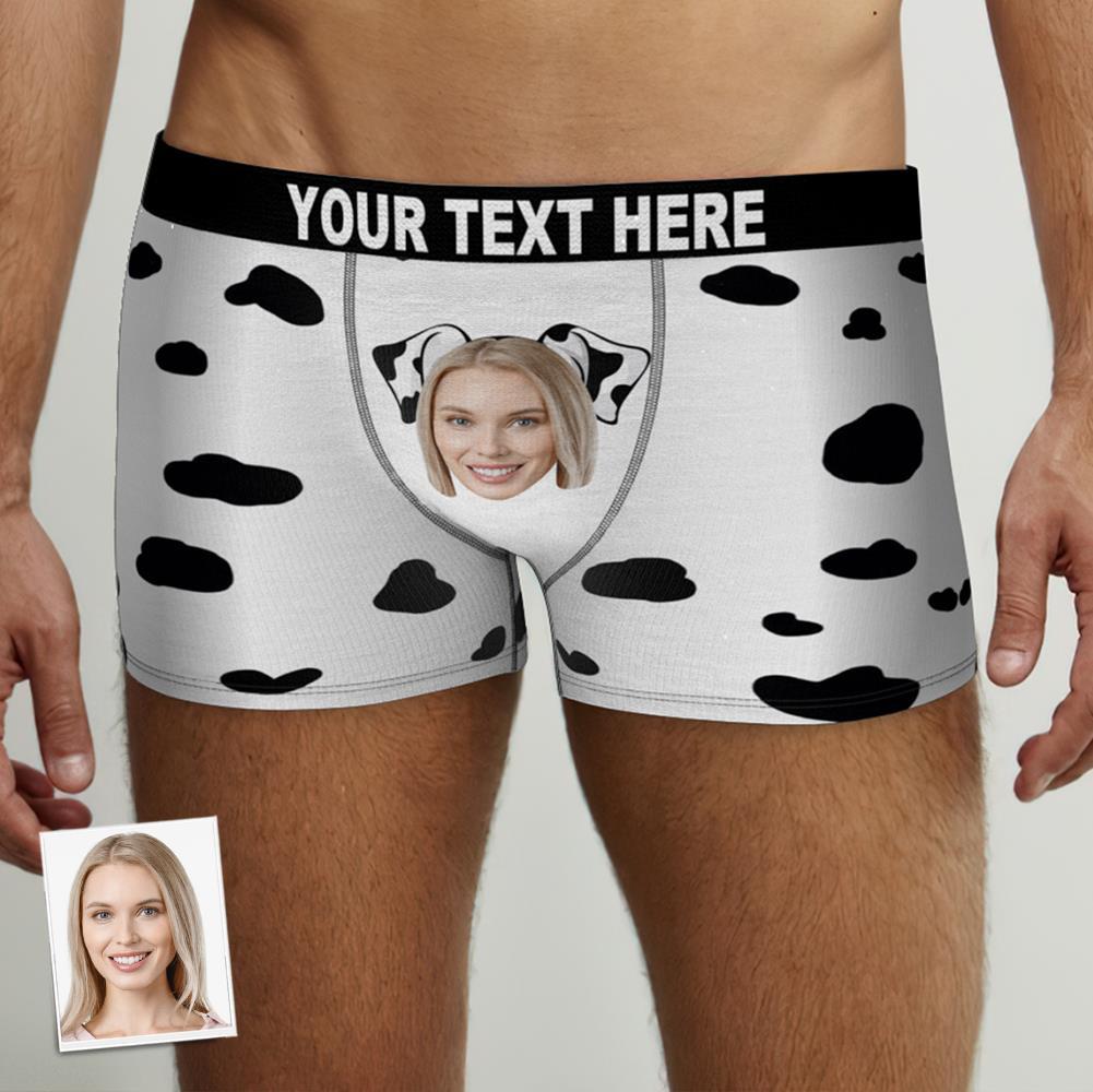 Custom Funny Dog Face Boxer Brief Naughty Gift For Him - MyFaceBoxer