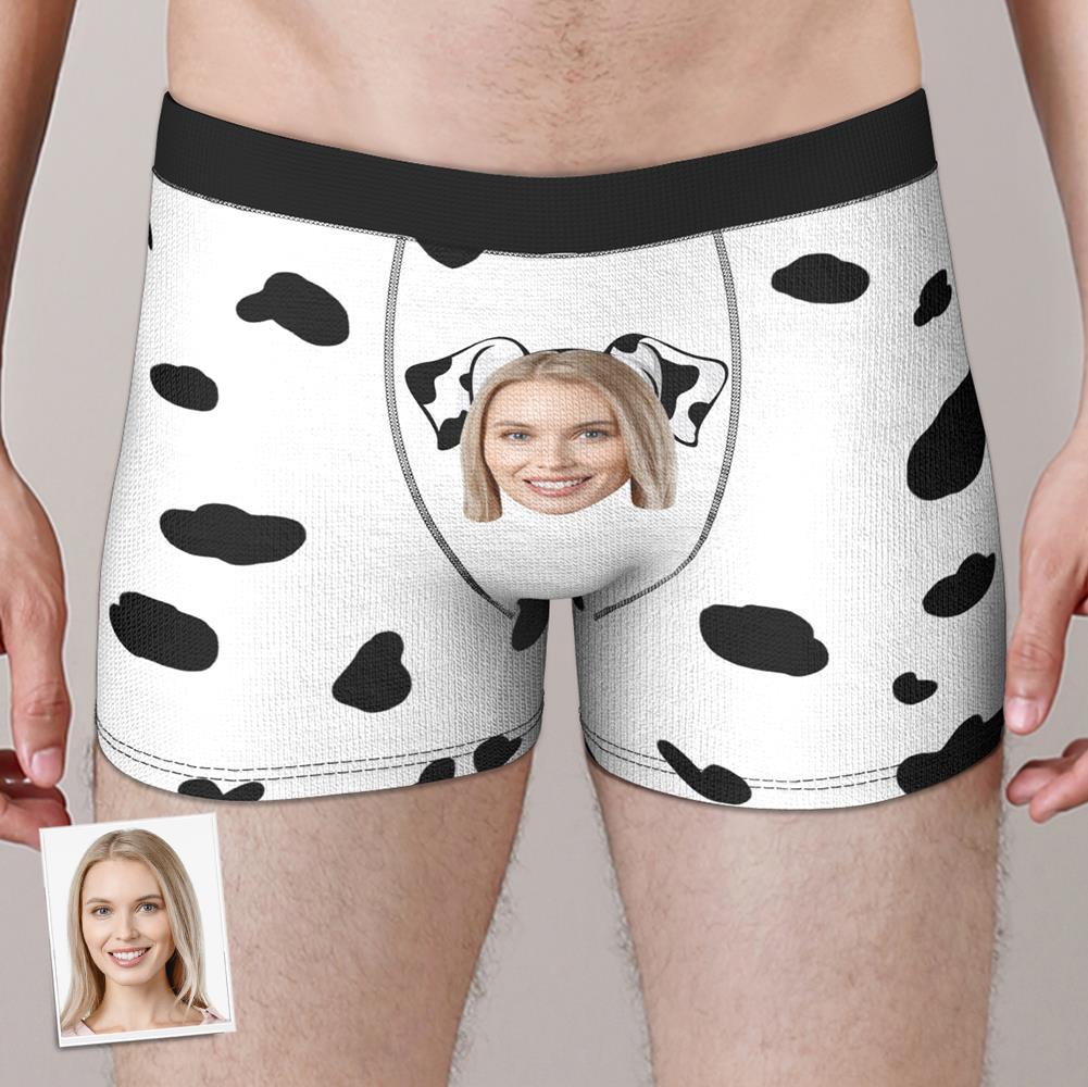 Custom Funny Dog Face Boxer Brief Naughty Gift For Him - MyFaceBoxer
