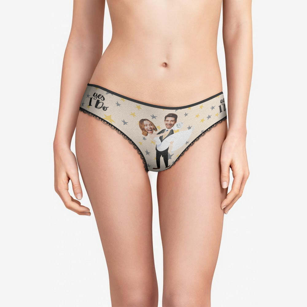 Custom Face Underwear Personalized Yes I Do Panties Wedding Gift Wedding Gift - MyFaceBoxer