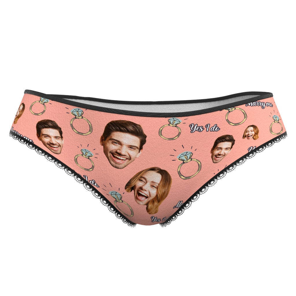 Custom Face Underwear Personalized Couple Face Panties Wedding Gift Wedding Gift - MyFaceBoxer