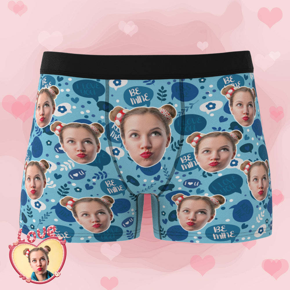 Custom Photo Boxer Men's Face Underwear Kiss Me Funny Gifts - MyFaceBoxer