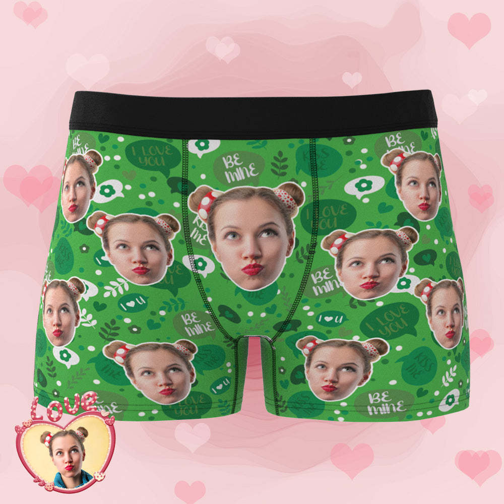 Custom Photo Boxer Men's Face Underwear Kiss Me Funny Gifts - MyFaceBoxer