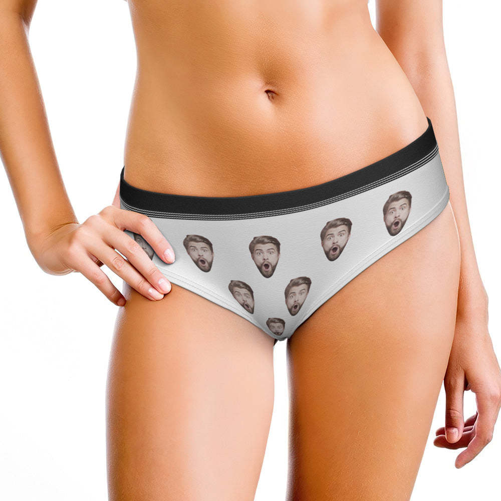 Custom Engraved Photo Face Underwear Bachelorette Lingerie Fart Underwear Women's Gifts - MyFaceBoxer